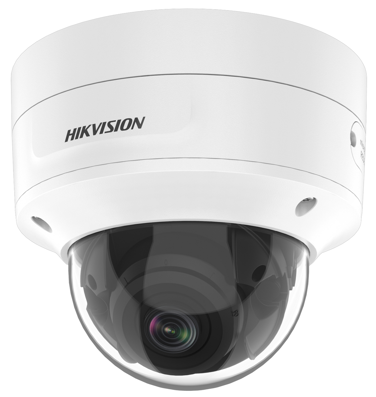 A white color security camera with no background